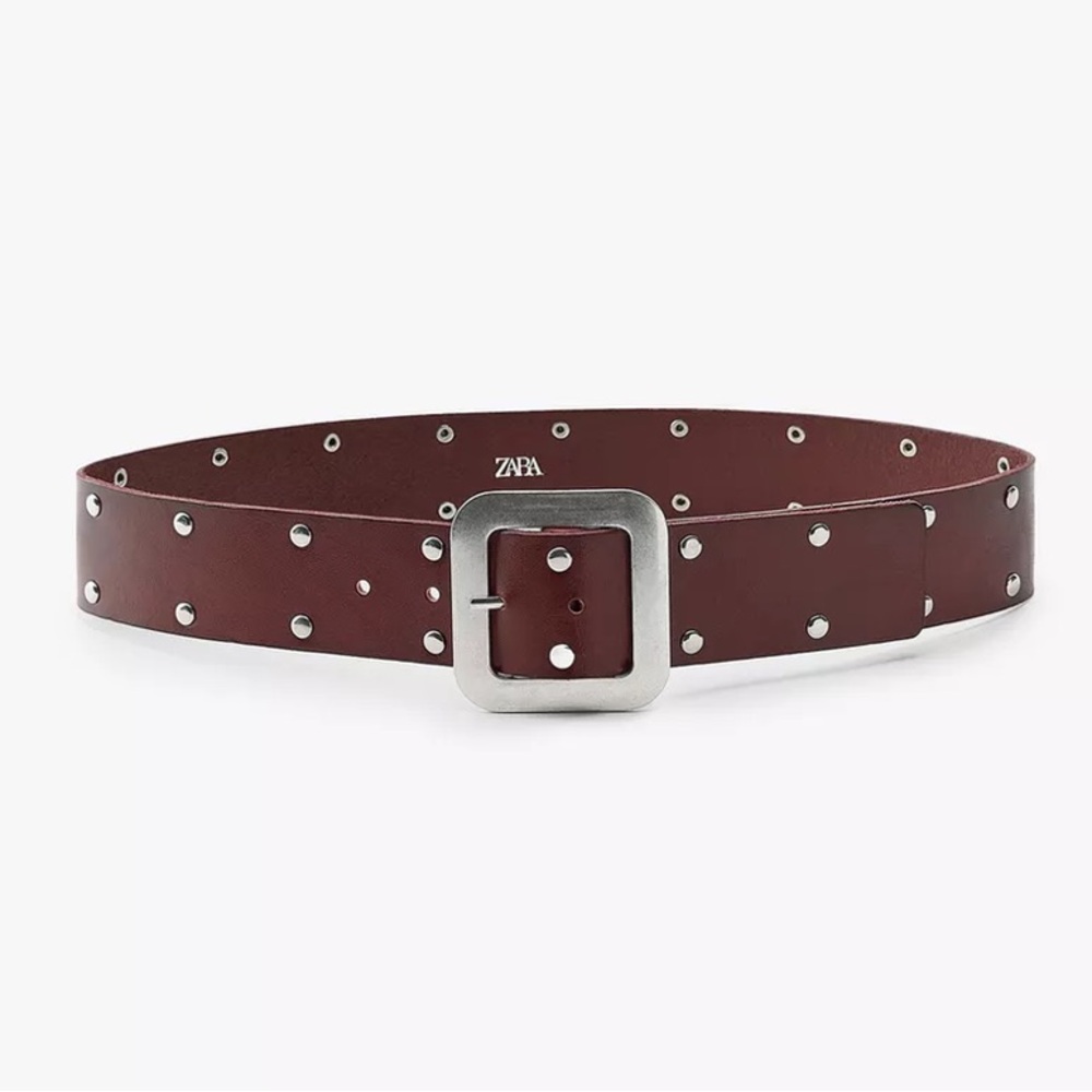 Zara studded leather belt - Picture 2 of 4